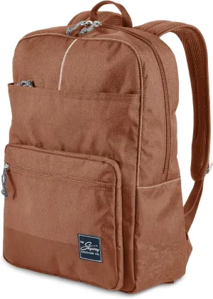 Skyway Luggage Rainier Simple Backpack, Eco-Friendly Made of 100% rPET Travel Laptop Bag for Women & Men, Flight Approved Carry On Bag, 19L, Moab Red