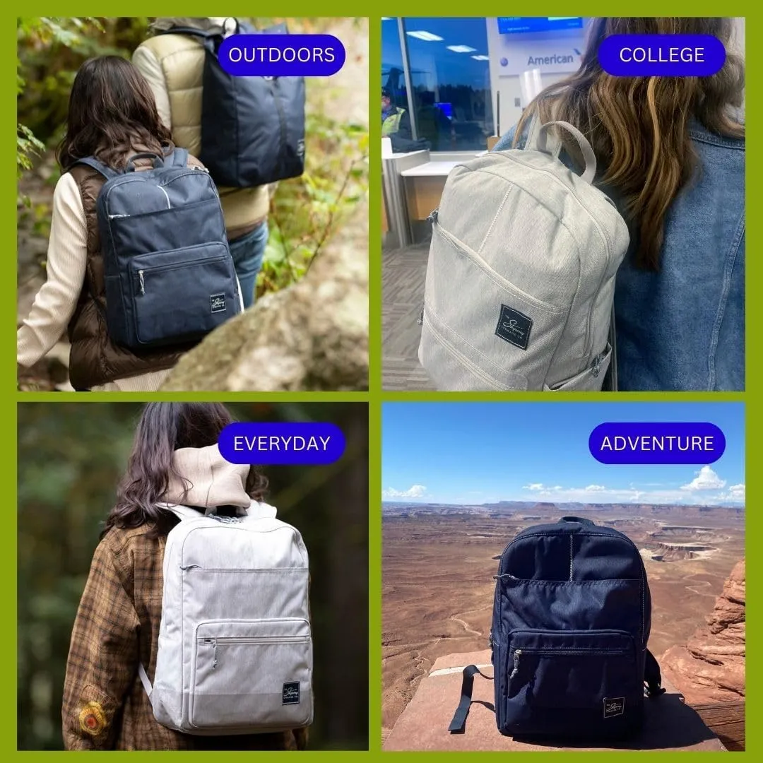 Skyway Luggage Rainier Simple Backpack, Eco-Friendly Made of 100% rPET Travel Laptop Bag for Women & Men, Flight Approved Carry On Bag, 19L, Olympic Green