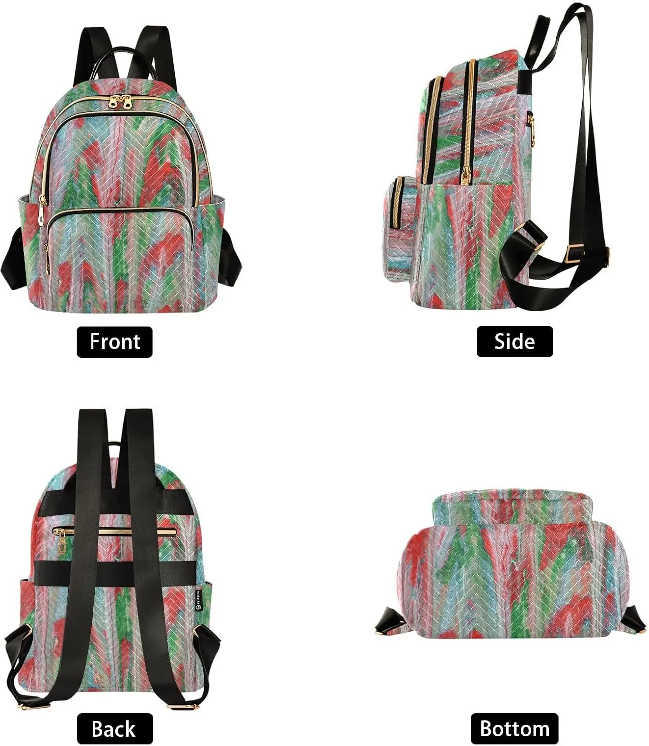 Small Backpack for Women Quilted Backpack Fashion Shoulder Bag Casual Daypack with Leather Carrying Handle(Pattren 2)