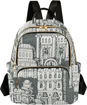 Small Backpack for Women Quilted Backpack Fashion Shoulder Bag Casual Daypack(Pattren 4)