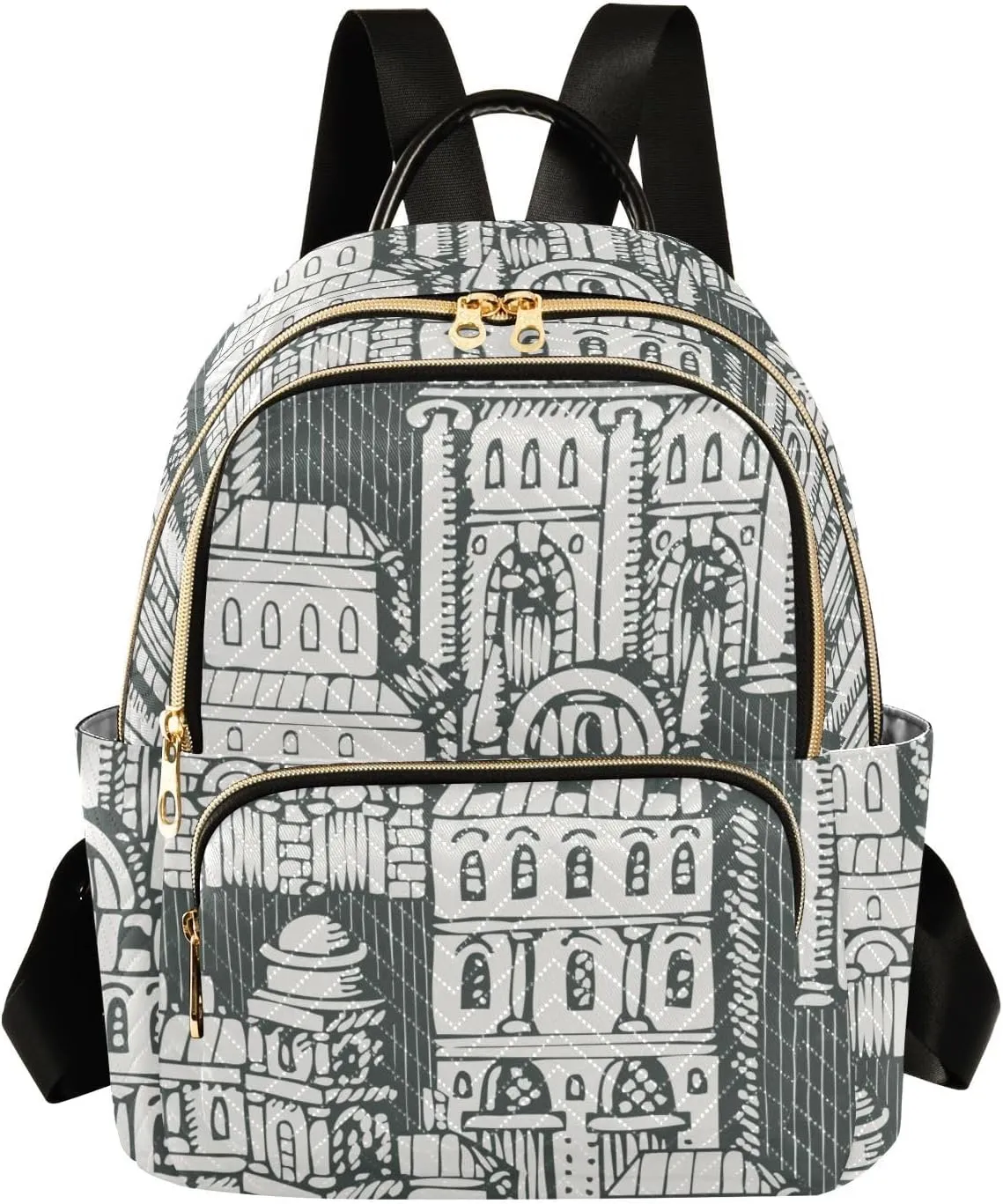 Small Backpack for Women Quilted Backpack Fashion Shoulder Bag Casual Daypack(Pattren 4)