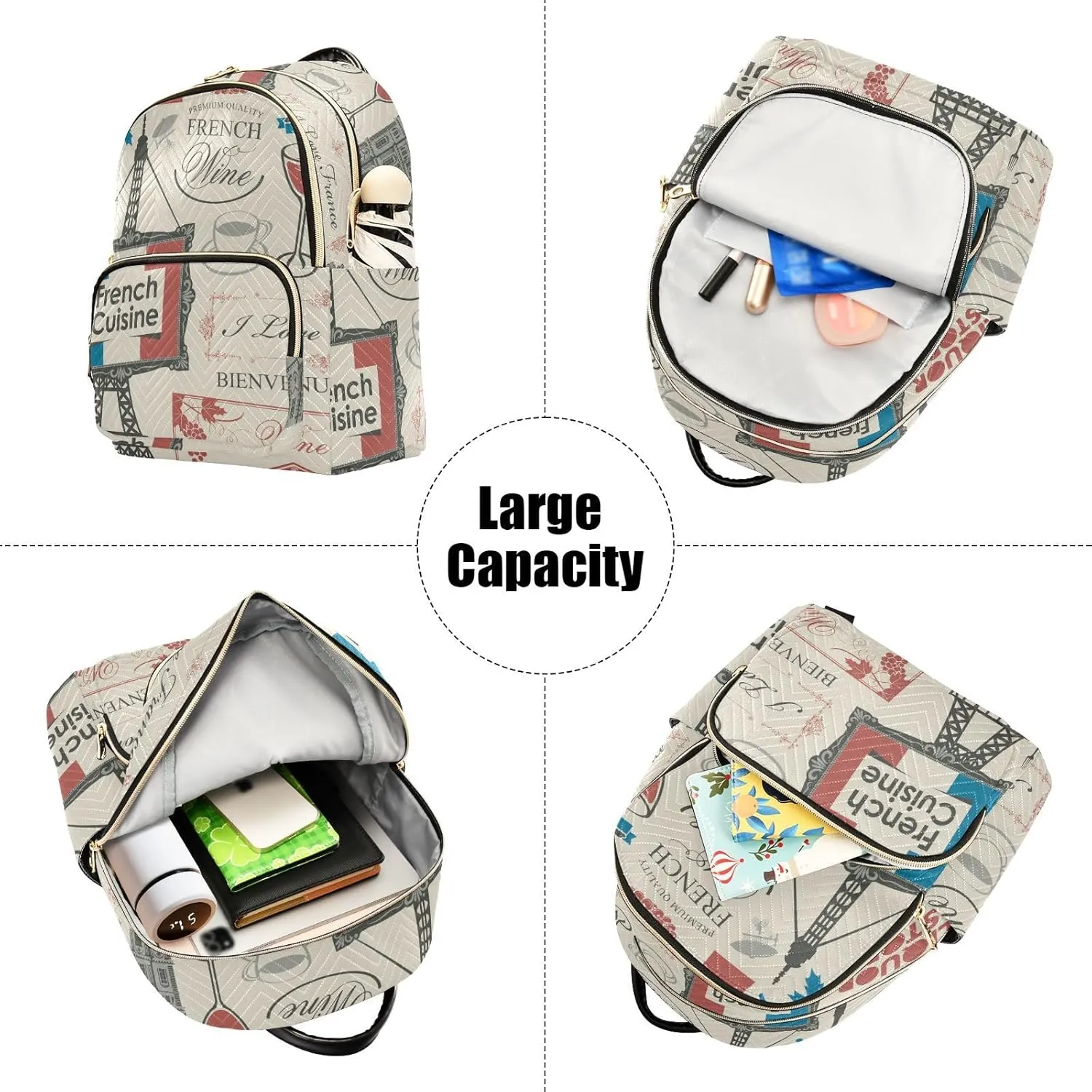 Small Backpack for Women Quilted Backpack Fashion Shoulder Bag Casual Daypack(Pattren 5)