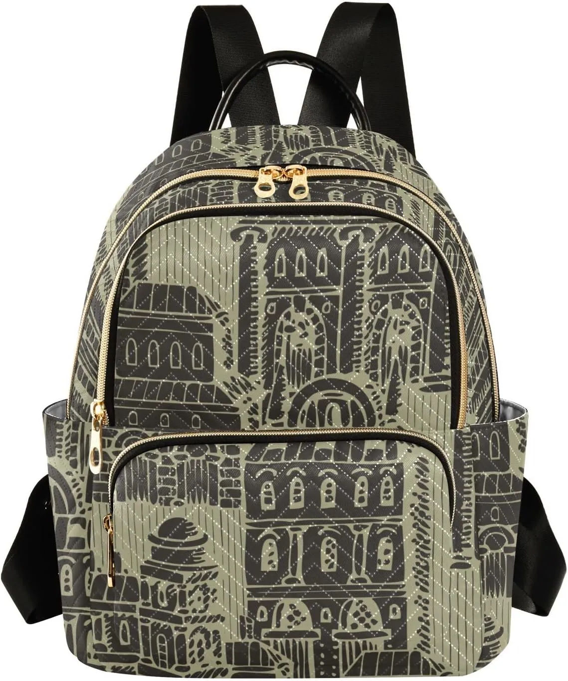Small Backpack for Women Quilted Backpack Fashion Shoulder Bag Casual Daypack(Pattren 6)