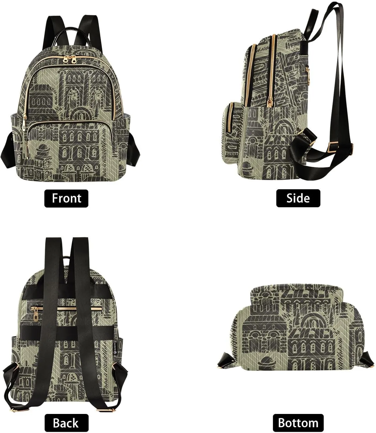Small Backpack for Women Quilted Backpack Fashion Shoulder Bag Casual Daypack(Pattren 6)