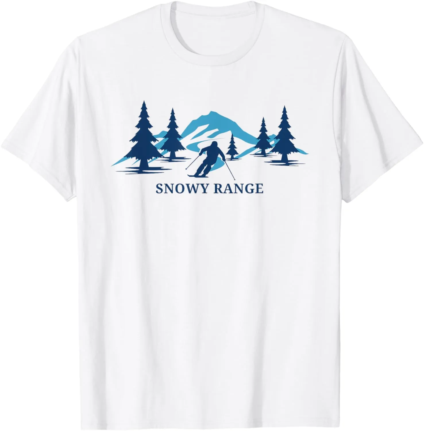 Snowy Range Wyoming Ski Resort Skiing Skier T-Shirt