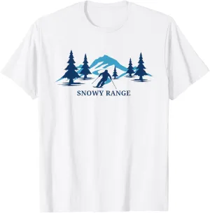 Snowy Range Wyoming Ski Resort Skiing Skier T-Shirt
