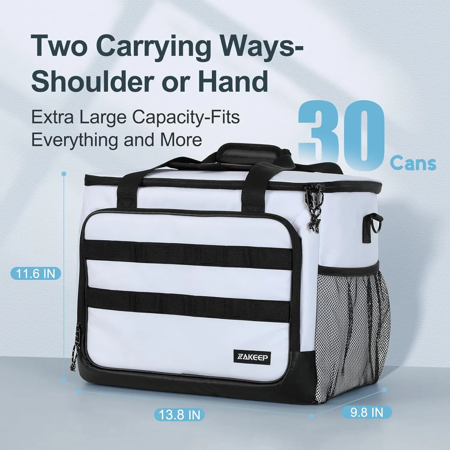 Soft Cooler Bag, Large Leakproof Beach Cooler, Collapsible Cooler with Adjustable Shoulder Straps, Ice Chest, Portable Insulated Bag Camping Cooler for Travel＆Camping＆Picnic