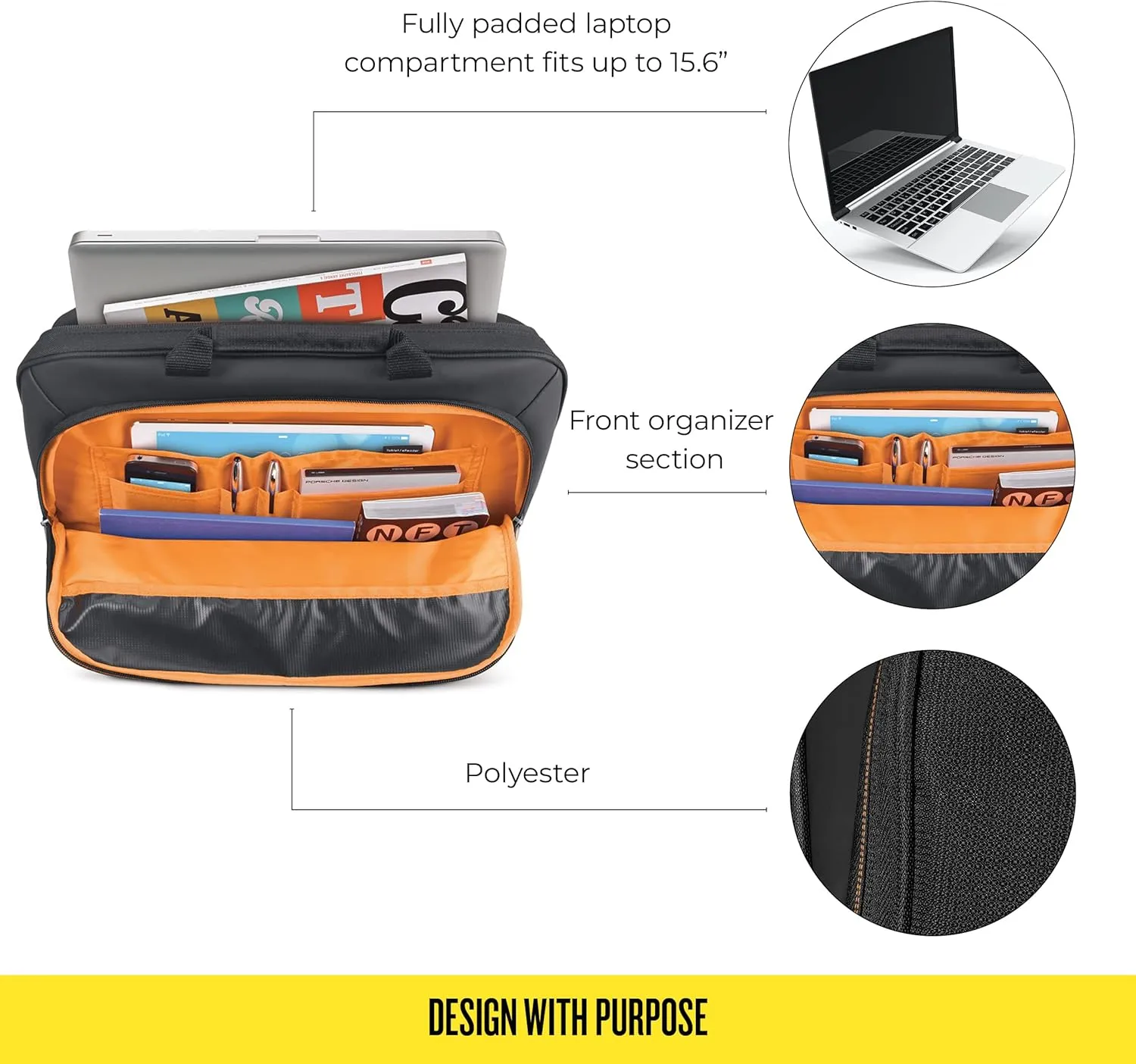 Solo New York Ace Slim Brief Laptop Briefcase
