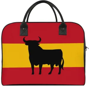 Spanish Bull Duffle Bag for Travel Crossbody Sports Tote Gym Bag Shoulder Weekender Overnight Bag