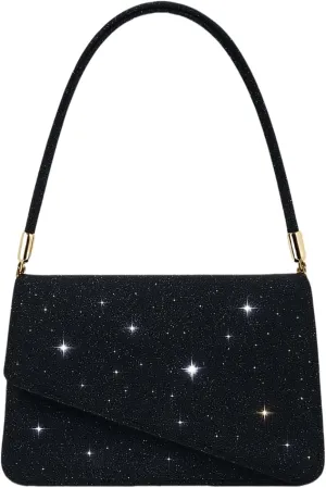 Sparkling Clutch Purse For Women Trendy Envelope Shoulder Handbag for Wedding, Party, or Evening Events