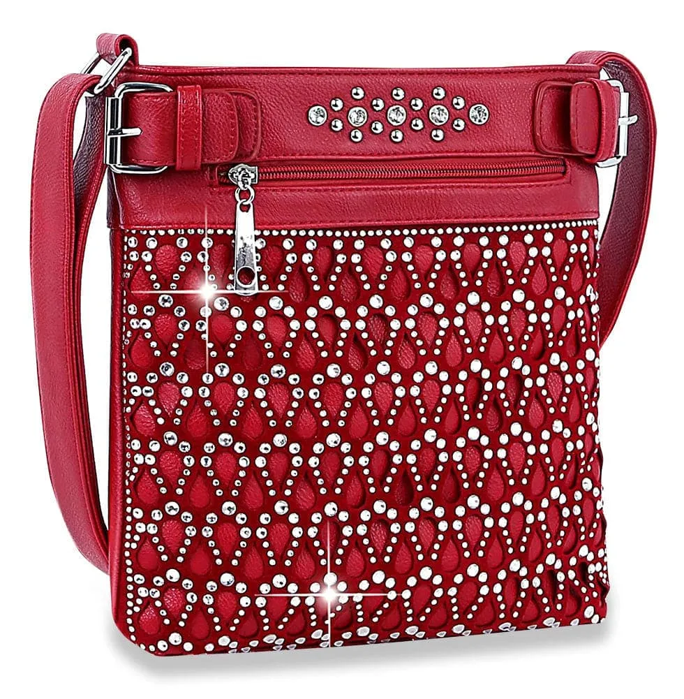 Sparkling Rhinestone Design Crossbody Sling
