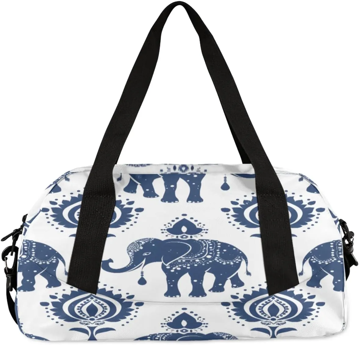 Sport Duffel Bag Elephant Print Kids Gym Bag Weekender Overnight Bags for Boys Girls Teens Carry On Workout Travel Bag