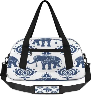 Sport Duffel Bag Elephant Print Kids Gym Bag Weekender Overnight Bags for Boys Girls Teens Carry On Workout Travel Bag