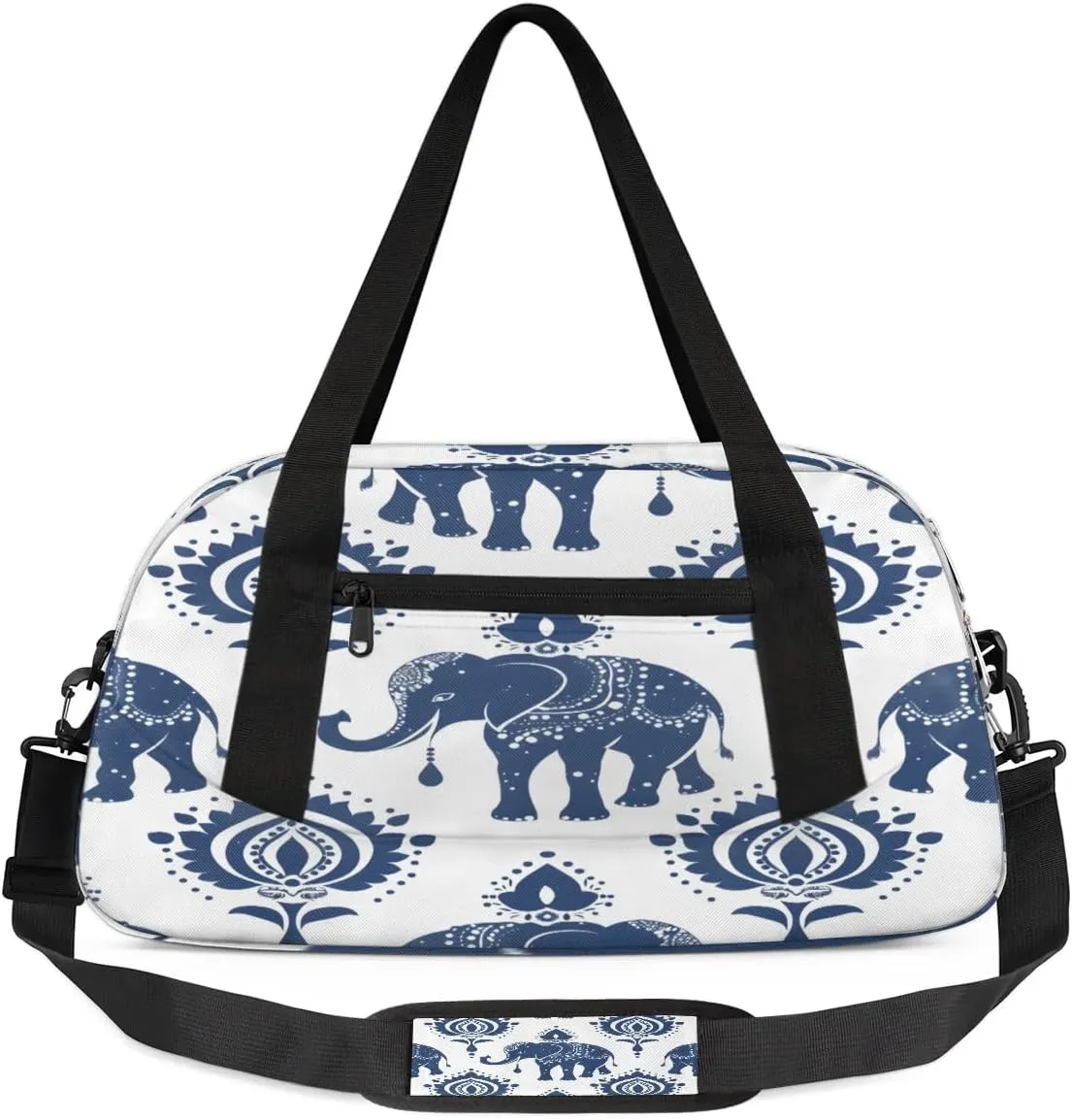 Sport Duffel Bag Elephant Print Kids Gym Bag Weekender Overnight Bags for Boys Girls Teens Carry On Workout Travel Bag