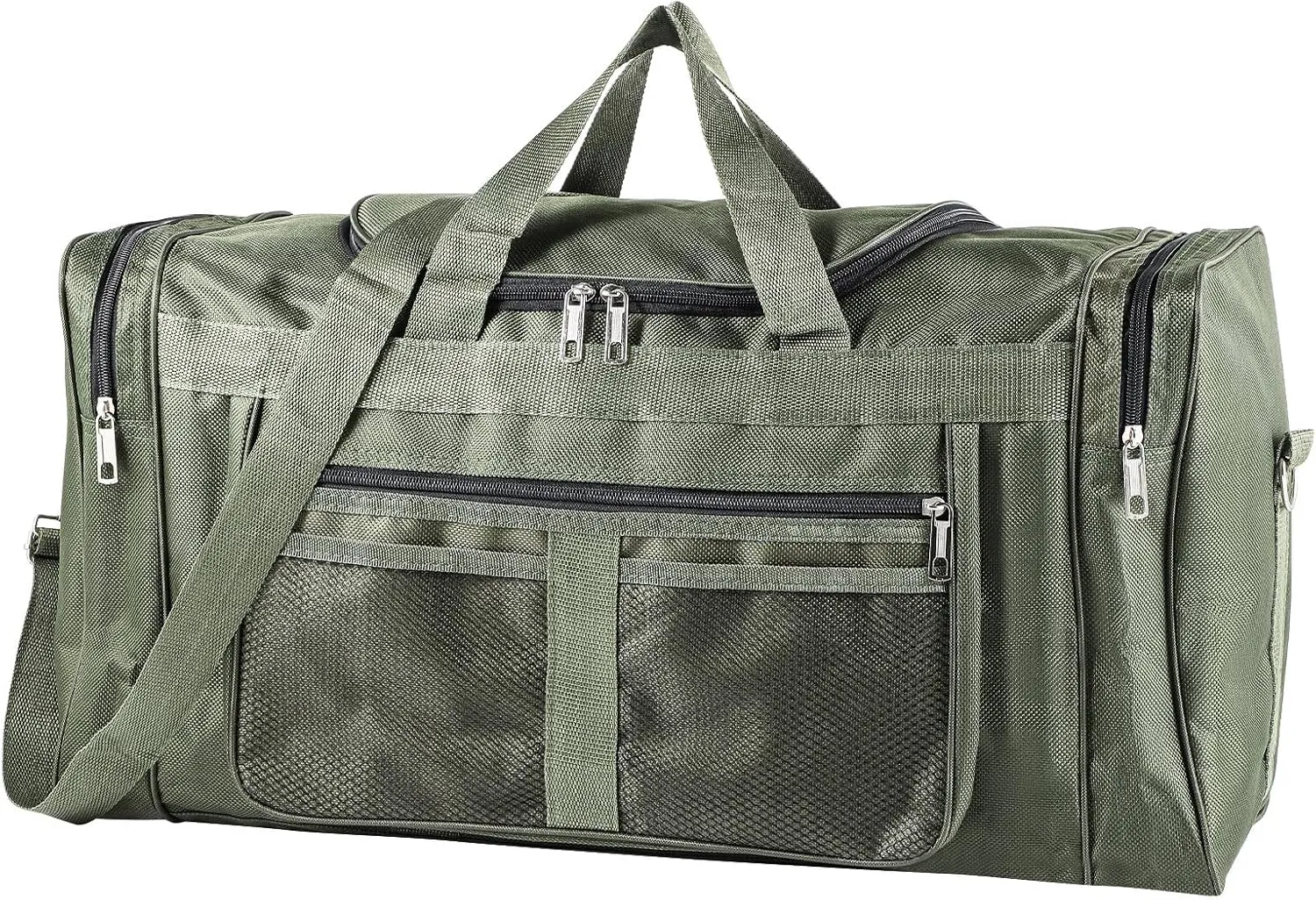 Sports Gym Bag for Women Men Waterproof Large 40L Collapsible Training Sports with Shoulder Strap Holdall (Green)