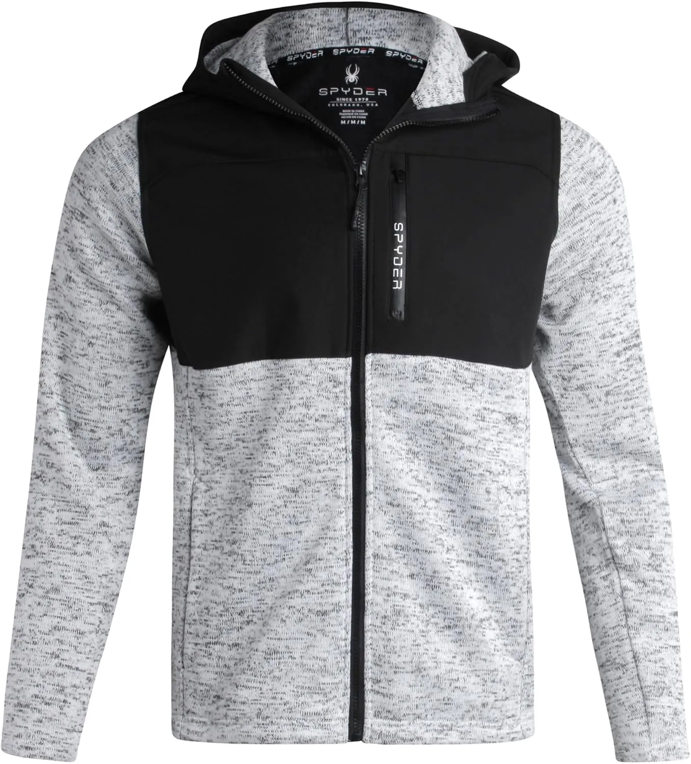 Spyder Mens Fleece Jacket - Insulated Full Zip Sweater Jackets for Men - Hiking Outdoor Performance Mens Lightweight Jackets
