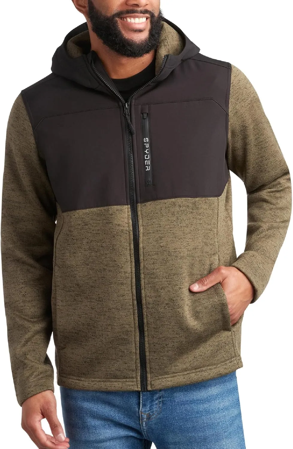 Spyder Mens Fleece Jacket - Insulated Full Zip Sweater Jackets for Men - Hiking Outdoor Performance Mens Lightweight Jackets