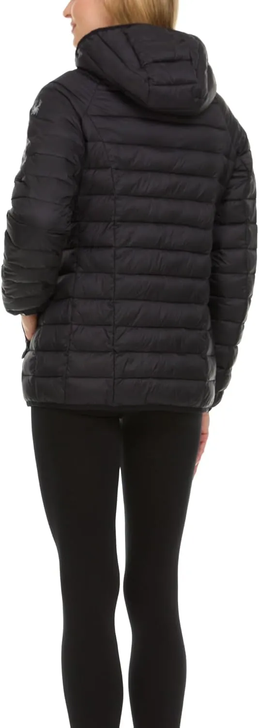 Spyder Packable Puffer Jacket Womens with Hood, Lightweight Full Zip Winter Quilted Womens Puffer Coat