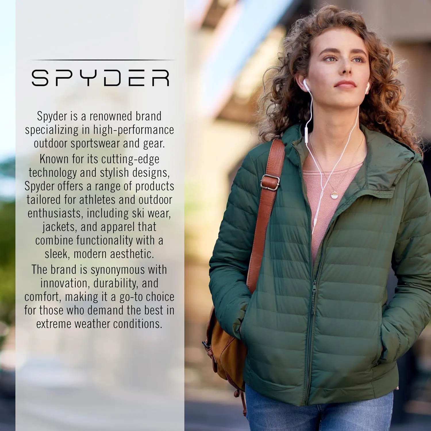 Spyder Packable Puffer Jacket Womens with Hood, Lightweight Full Zip Winter Quilted Womens Puffer Coat