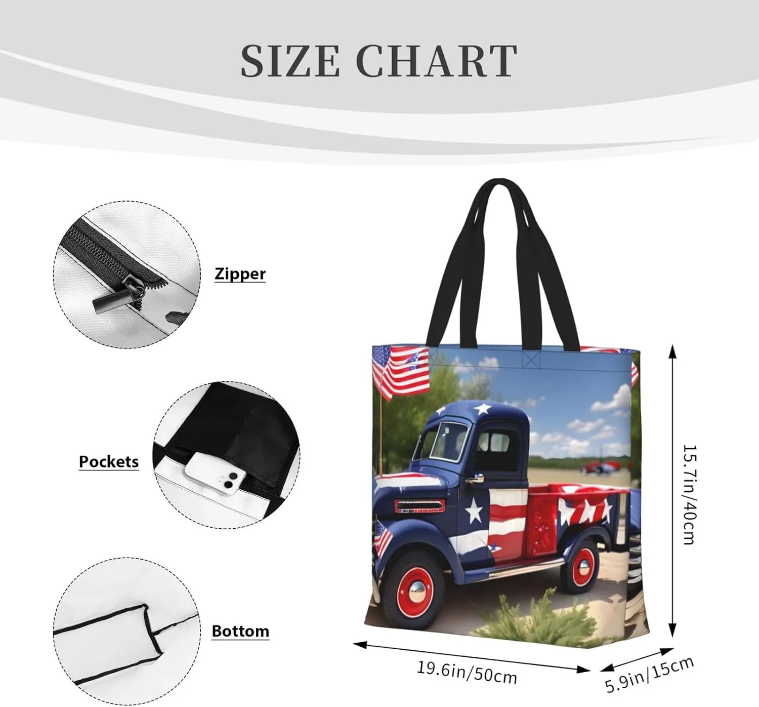 SSIMOO Cartoon Milk Cow Trendy Fashion Shopping Bags,Zippered Convenience Bag,Shopping Tote And Shoulder Bag