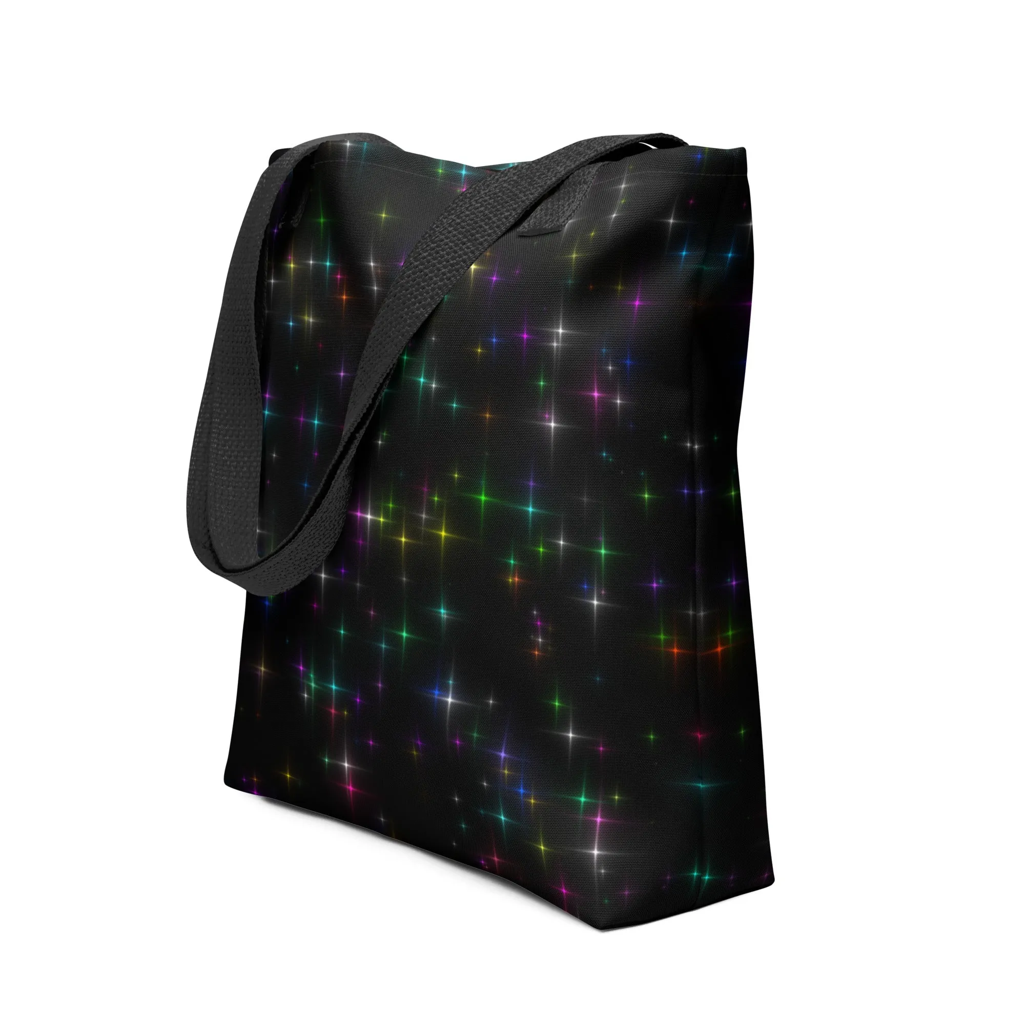 Starry Night Rainbow All Over Print Tote Bag