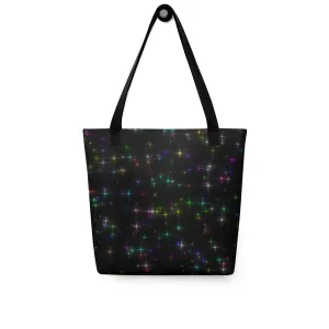 Starry Night Rainbow All Over Print Tote Bag