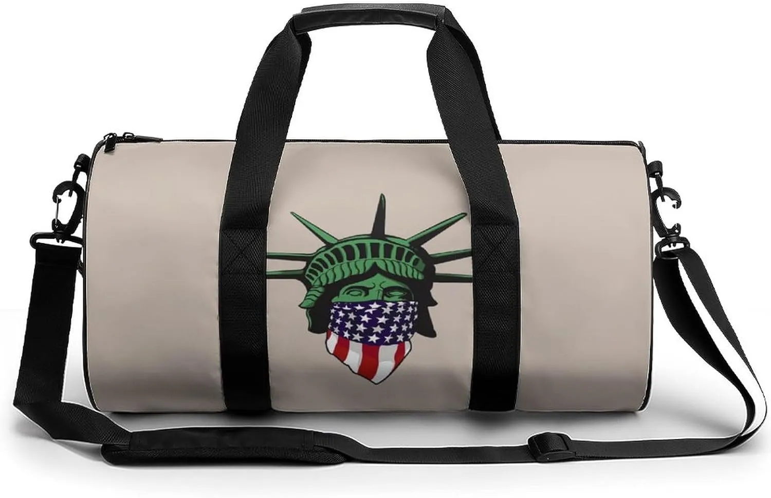 Statue of Liberty USA Small Gym Bag for Men Women Swim Dance Travel Tote Duffle Bags with Shoulder Strap