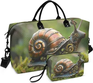 Steampunk Snail Duffel Bag for Travel Gym Sport, Weekender Travel Bags Carry on Overnight Bag