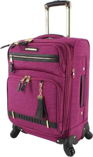 Steve Madden Unisex-Adult (Luggage only) Carry on Bag with Spinner Wheels, Peek-a-Boo Purple, 20in