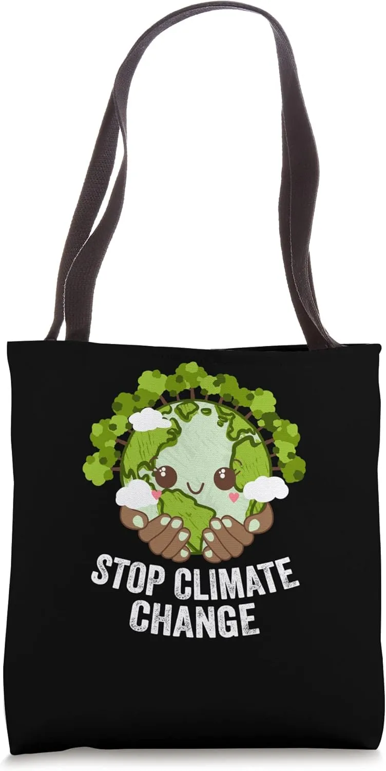 Stop Climate Change Ocean Forest Sea Jungle Ecology Tote Bag