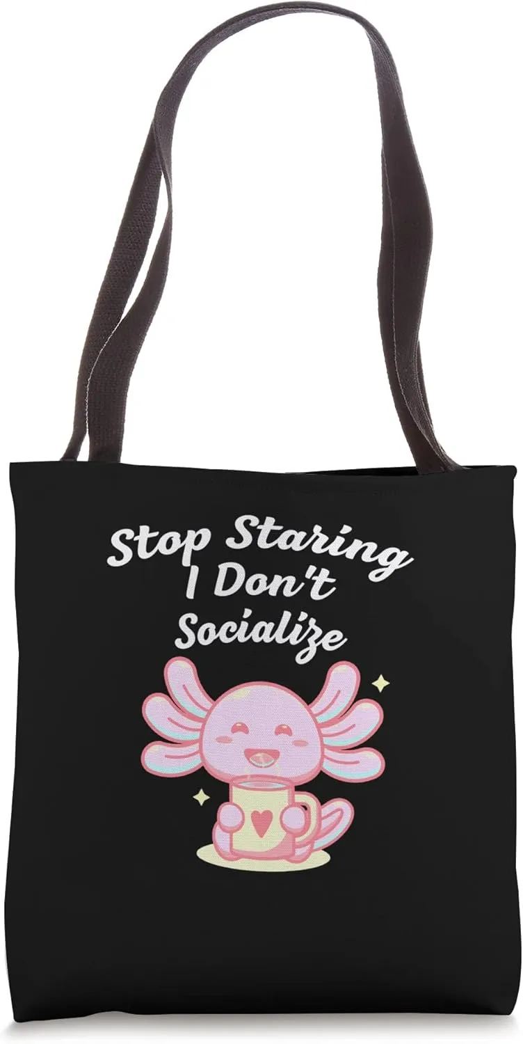 Stop Staring I Dont Socialize Nerd Introvert Weird Tote Bag
