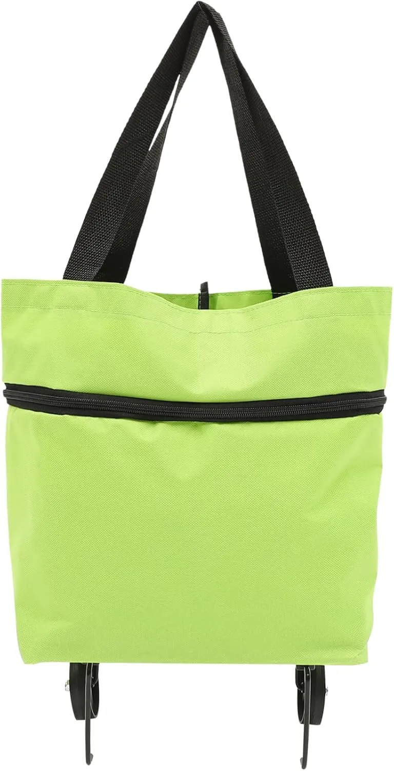 Storage Bag with Wheels Wagon Bag Wheels Oversized Tote Bag Folding Shopping Bags Cricket Bags with