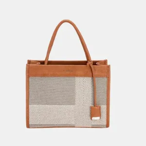 Striped Contrast Tote