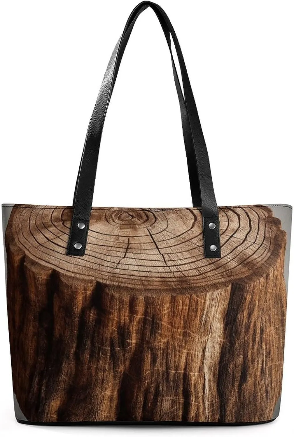 Stump of Oak Tree Leather Lady's Handbag Crossbody Purse for Women Ladies Soft Shoulder Bag Medium Roomy Handbag Fashion Tote Top Handle Satchel