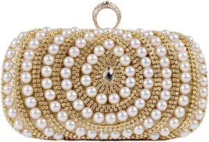 Stylish pearl rhinestone hand bag clasp square Dinner Party bag Wedding Party rival bag elegant shoulder bag crossbody bag
