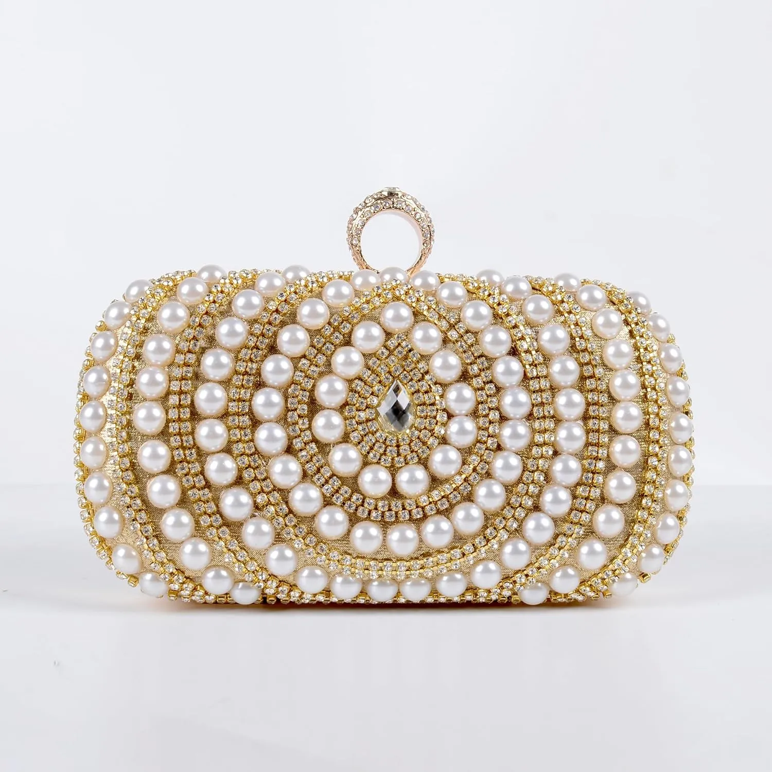 Stylish pearl rhinestone hand bag clasp square Dinner Party bag Wedding Party rival bag elegant shoulder bag crossbody bag