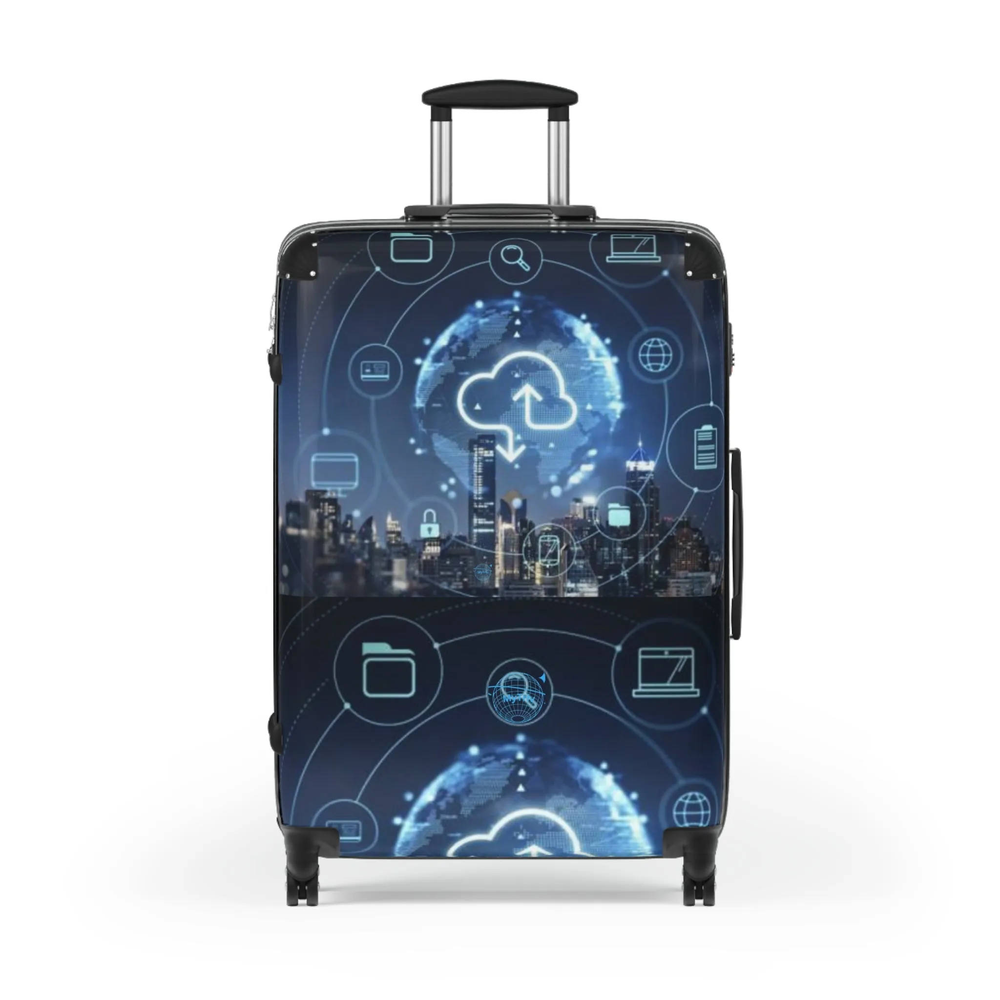 Stylish Smart Travel Suitcase with Tech-Inspired Design