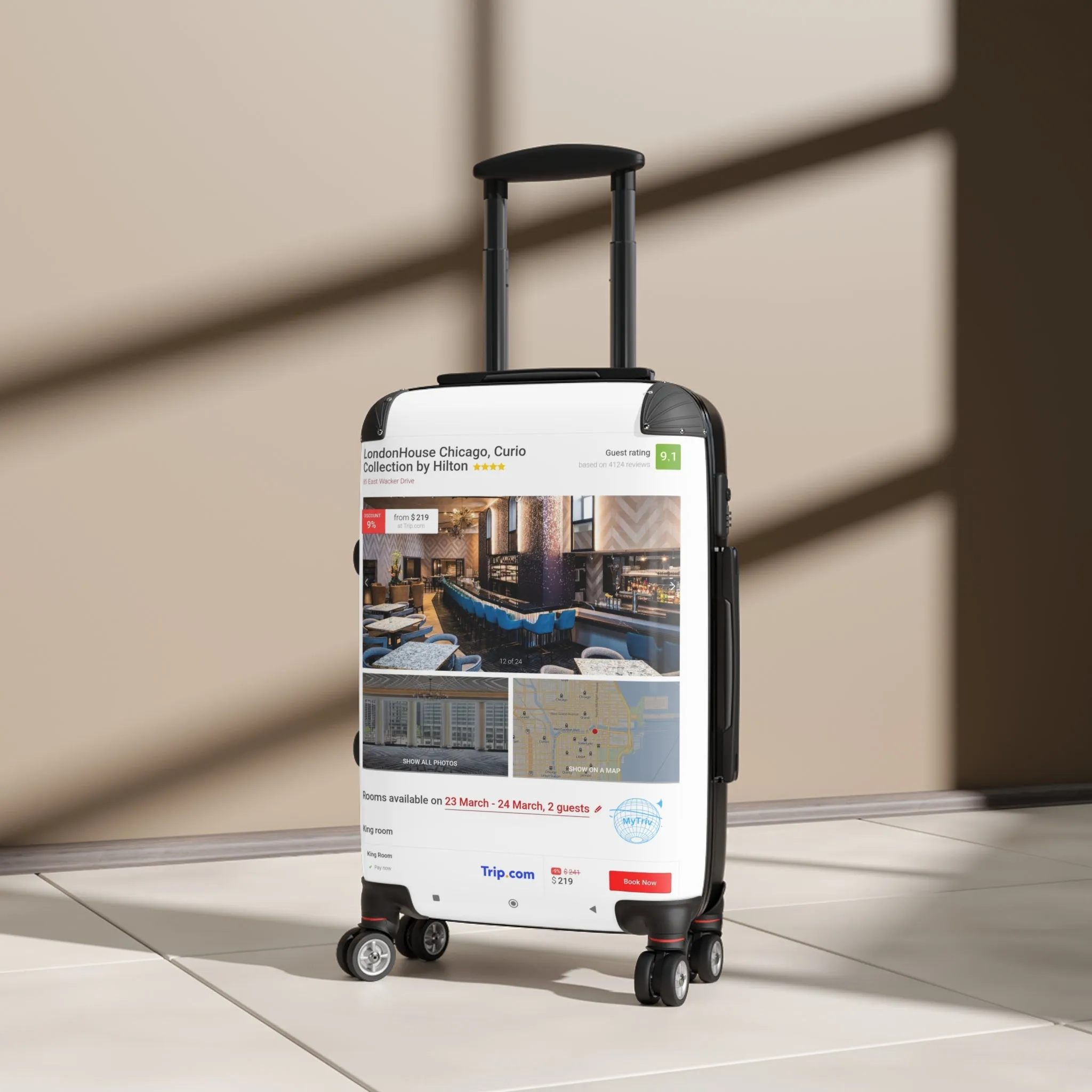 Suitcase - LondonHouse Chicago, Curio Collection by Hilton Travel Luggage