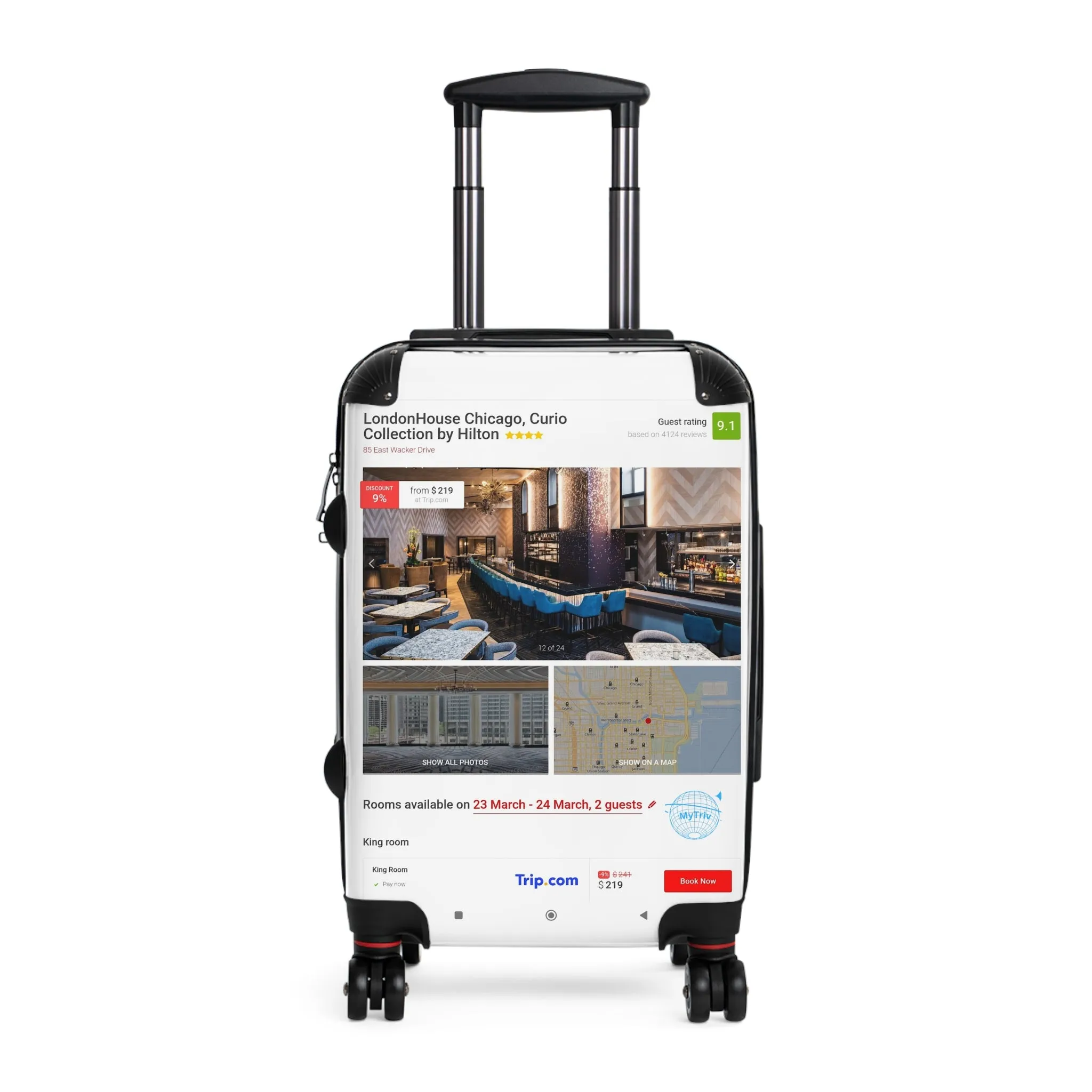 Suitcase - LondonHouse Chicago, Curio Collection by Hilton Travel Luggage