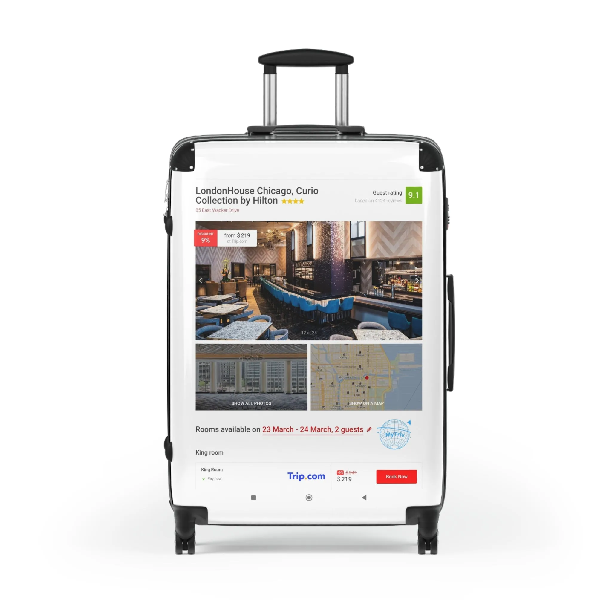 Suitcase - LondonHouse Chicago, Curio Collection by Hilton Travel Luggage
