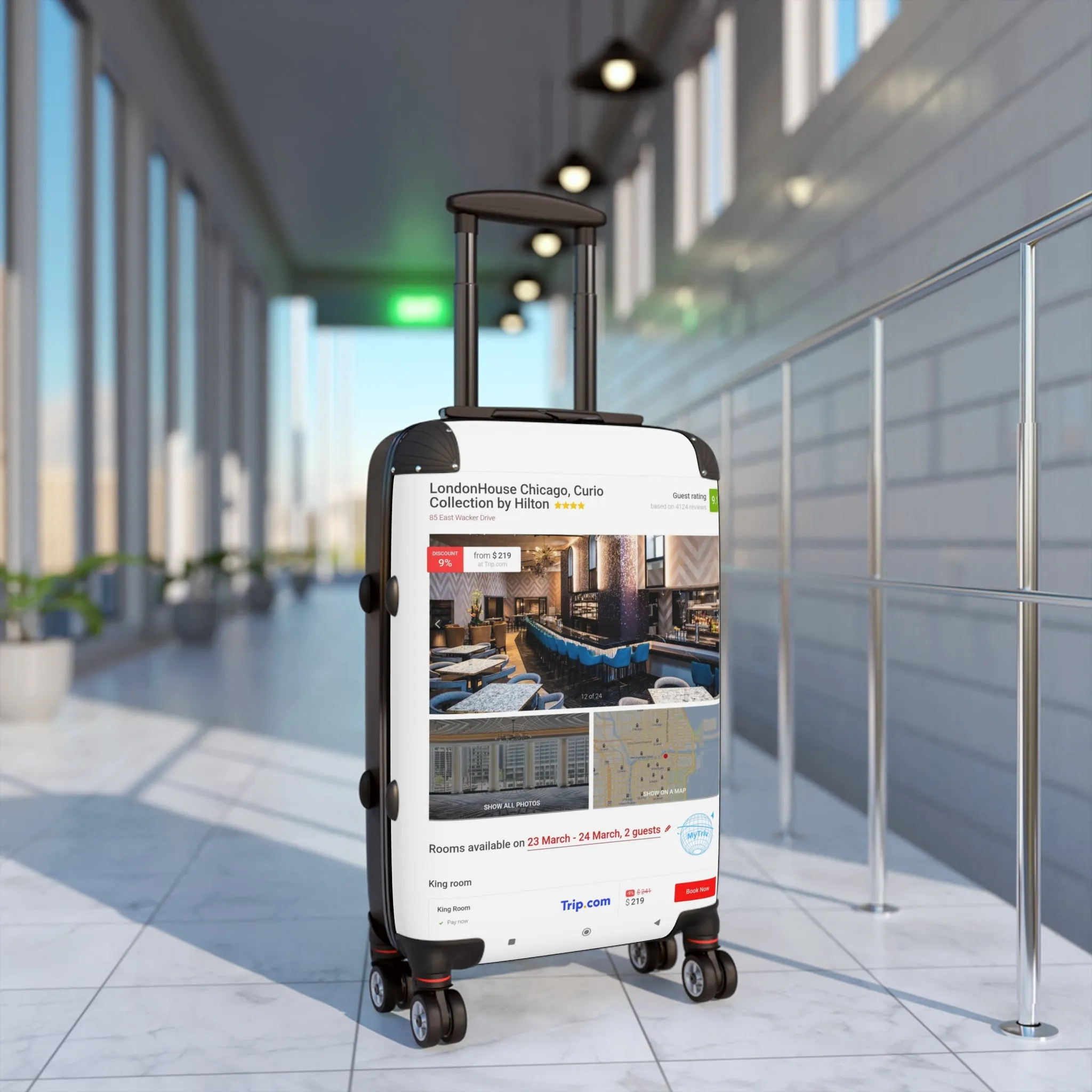Suitcase - LondonHouse Chicago, Curio Collection by Hilton Travel Luggage
