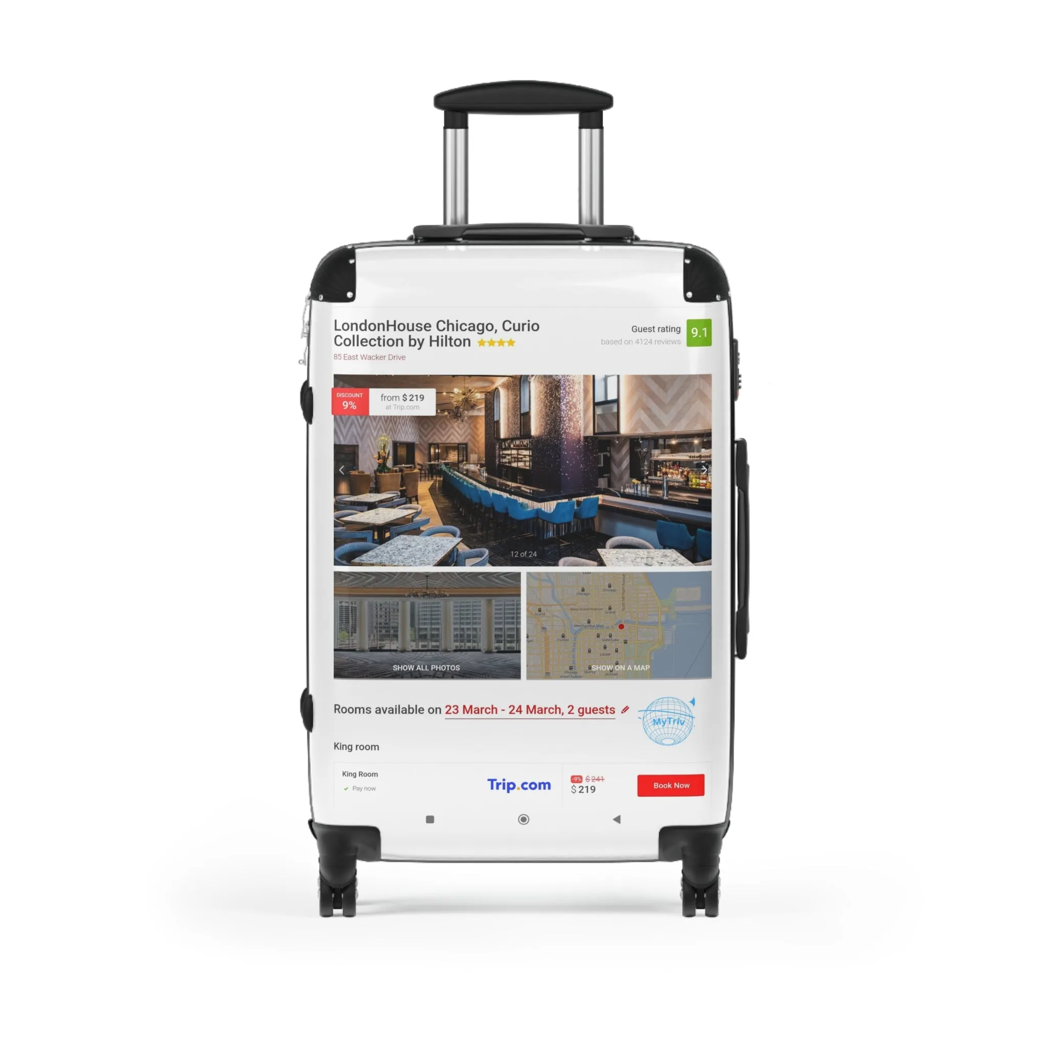 Suitcase - LondonHouse Chicago, Curio Collection by Hilton Travel Luggage