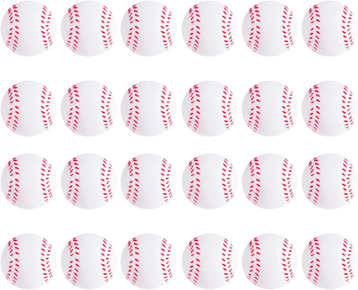 Super Z Outlet Mini Foam Sports Balls 24 Pack for Kids Adults Mini Baseball Football Basketball Soccer Stress Toy Game Party Decoration (Baseball)