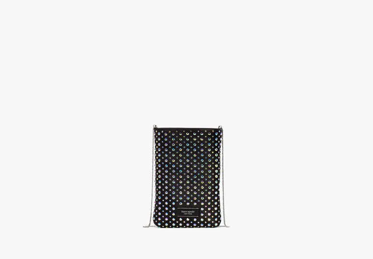 Swing Embellished Satin Phone Pouch