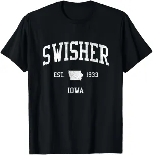 Swisher IA Vintage Athletic Sports JS01 T-Shirt