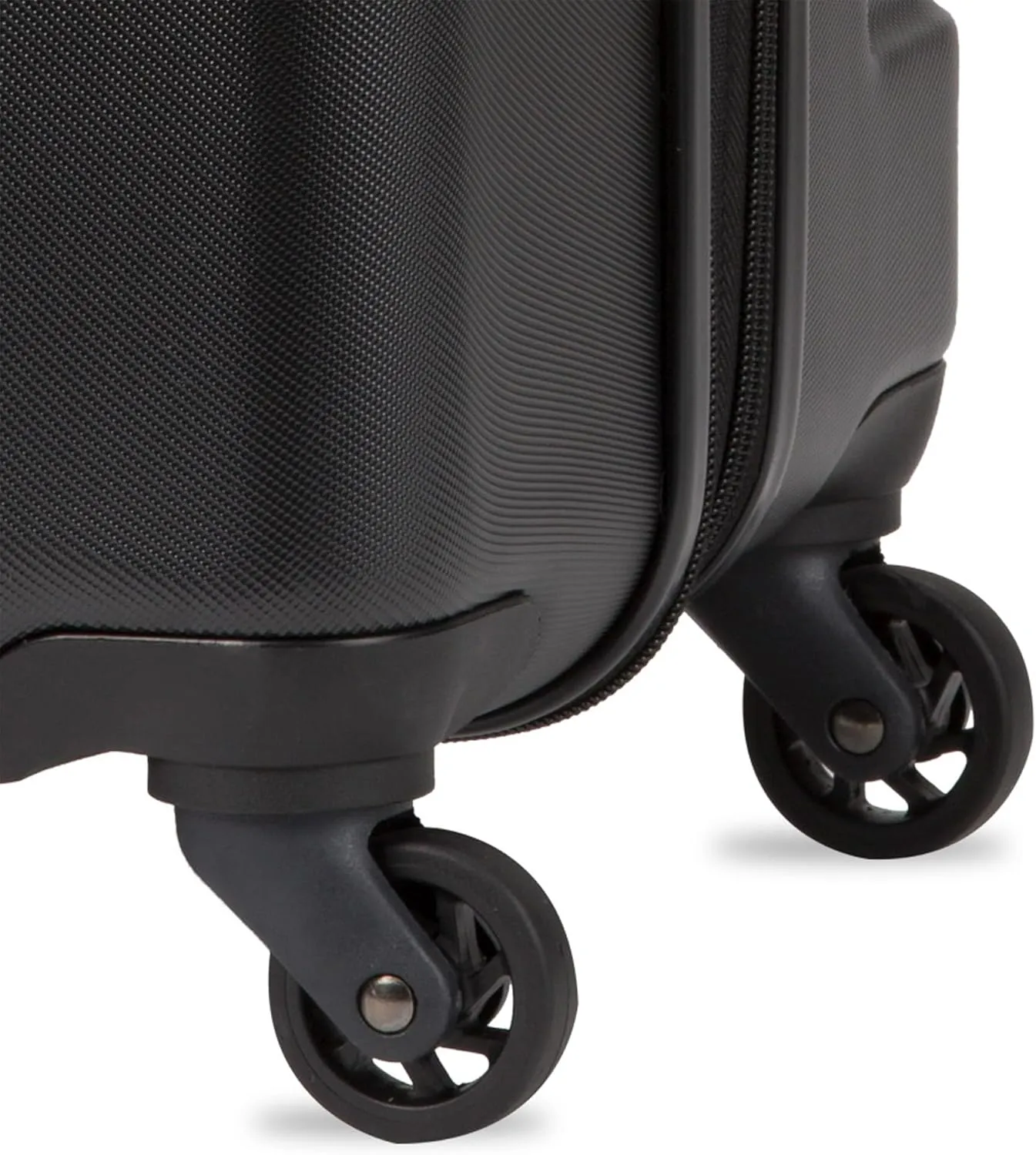SwissGear 7366 Hardside Expandable Luggage with Spinner Wheels, Black, 3-Piece Set (19/23/27)