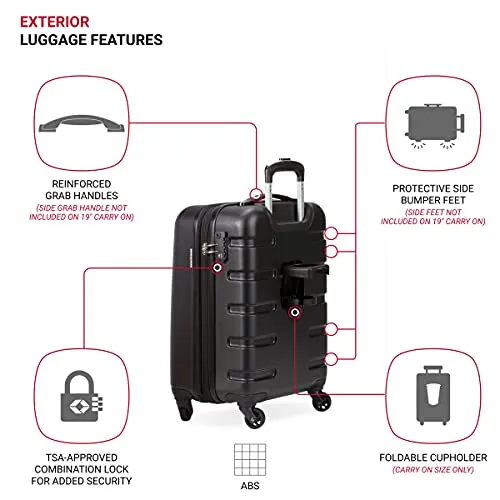 SwissGear 7366 Hardside Expandable Luggage with Spinner Wheels