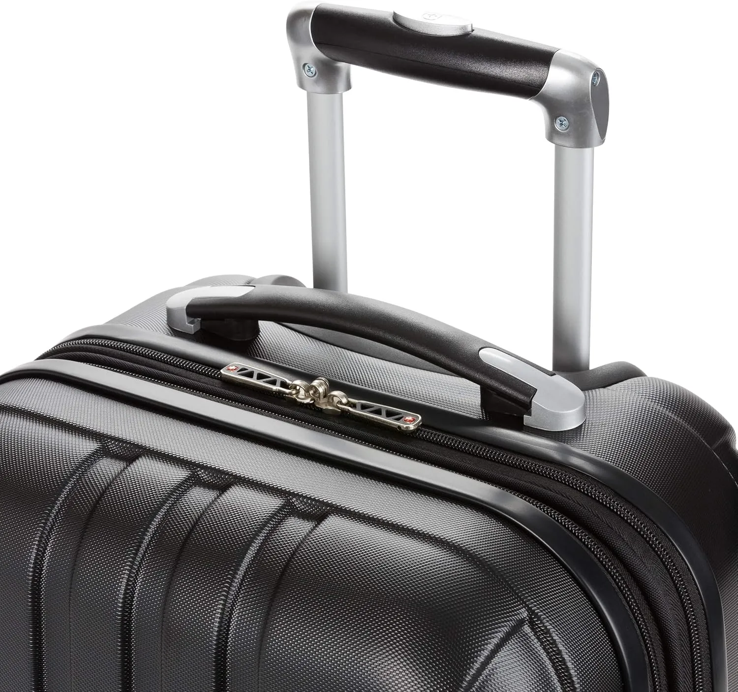 SwissGear 7585 Hardside Expandable Luggage with Spinner Wheels, Black, Carry-On 19-Inch