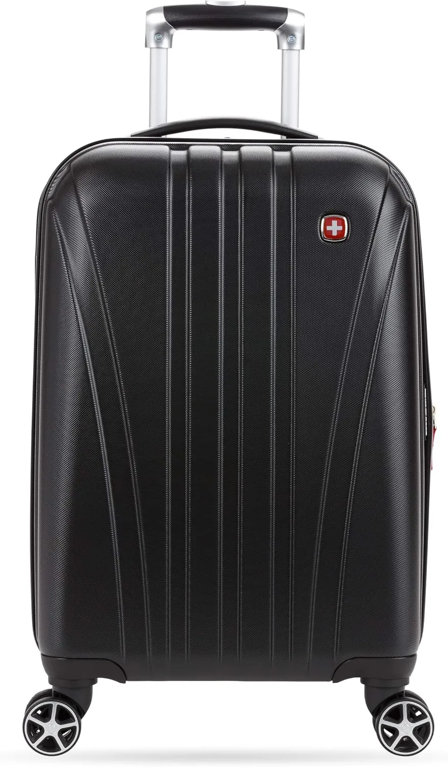 SwissGear 7585 Hardside Expandable Luggage with Spinner Wheels, Black, Carry-On 19-Inch