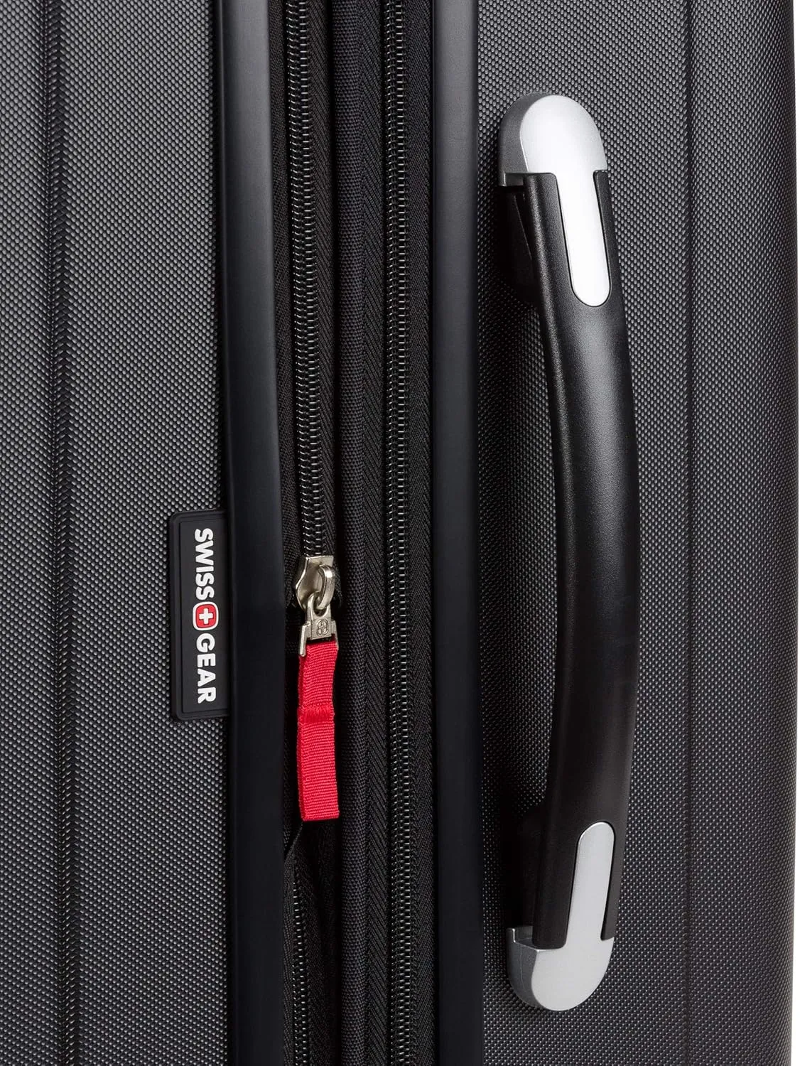 SwissGear 7585 Hardside Expandable Luggage with Spinner Wheels, Black, Checked-Medium 23-Inch